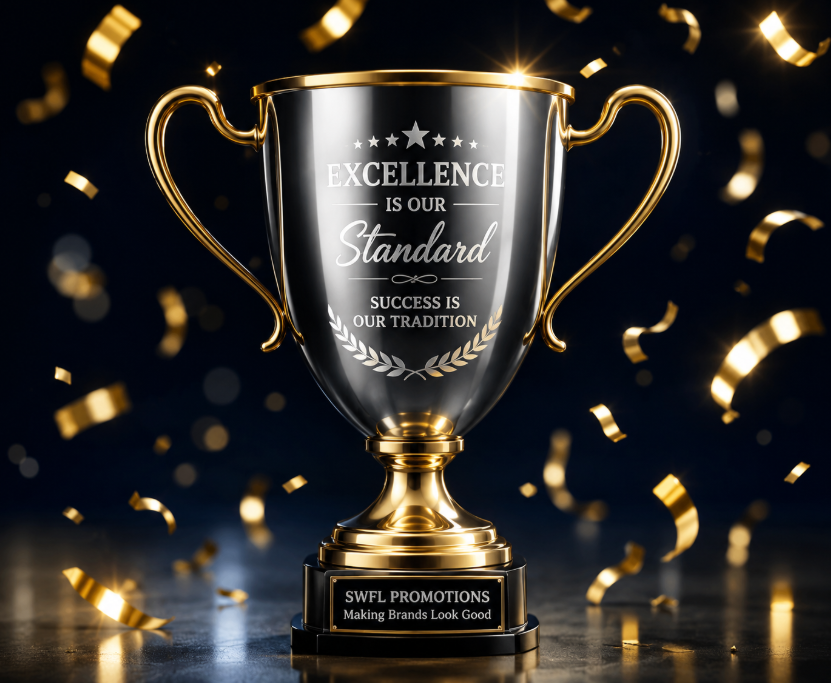 Engraved award trophy